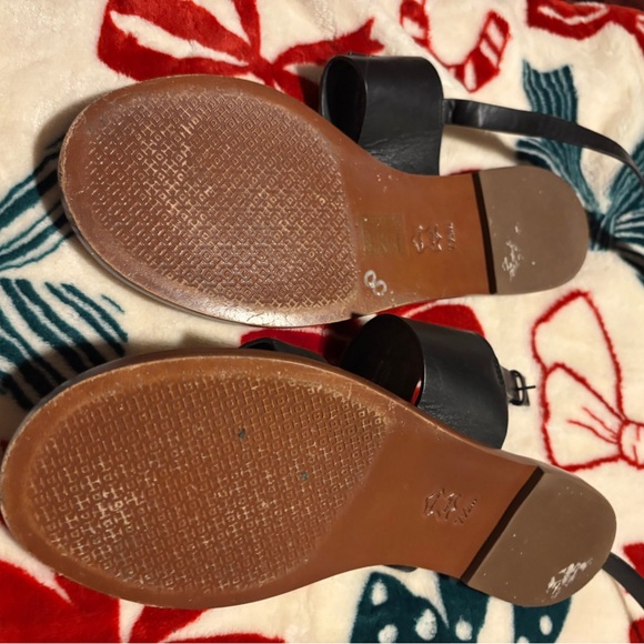 Tory Burch Black Leather Sandals - Picture 2 of 3